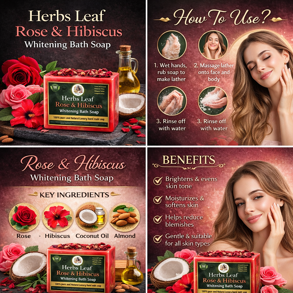 Rose and hibiscus Soap