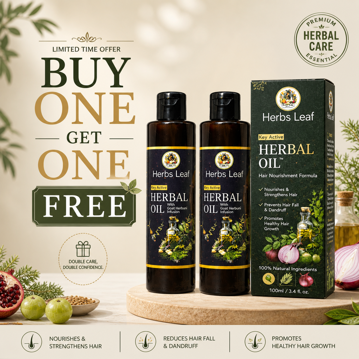 Buy 1 Get 1 Free Natural Hair Oil