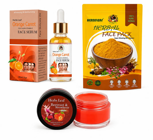 Herbal Glow Routine Combo – Complete Natural Skincare Kit
